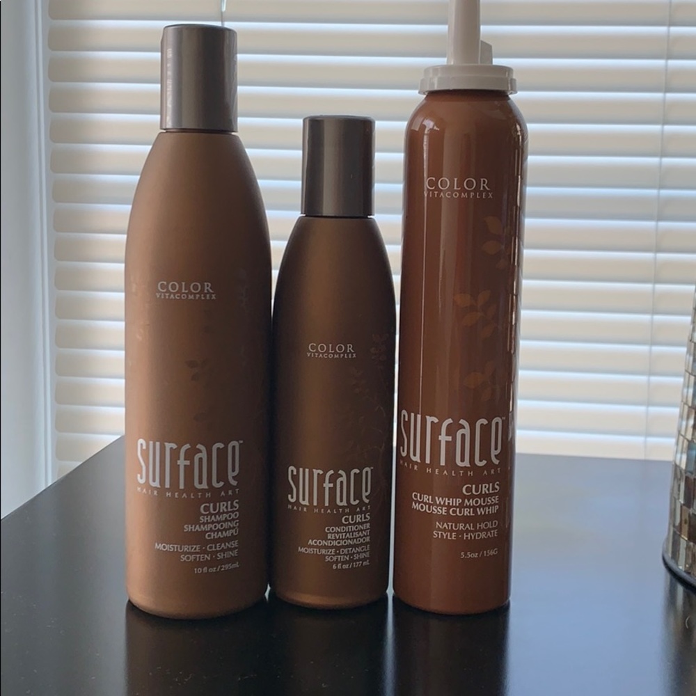 Surface Curls Shampoo, Conditioner, and Mousse